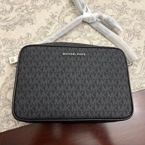 Michael Kors Jet Set MK Signature Crossbody Bag, Large